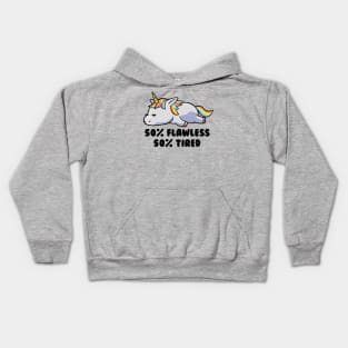 50% Flawless 50% Lazy Cute Unicorn Gift Kids Hoodie